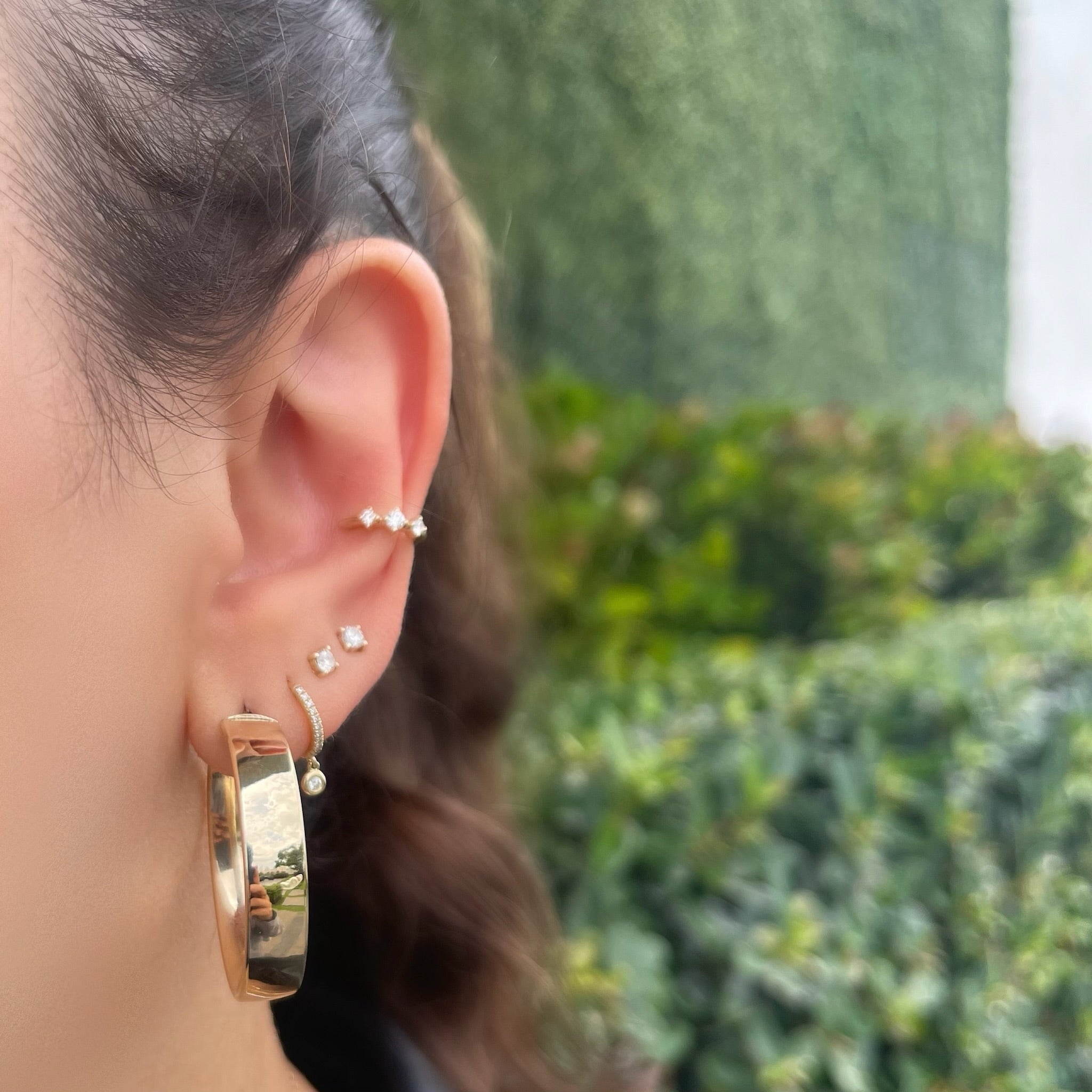 - Flat Hoop Earrings -