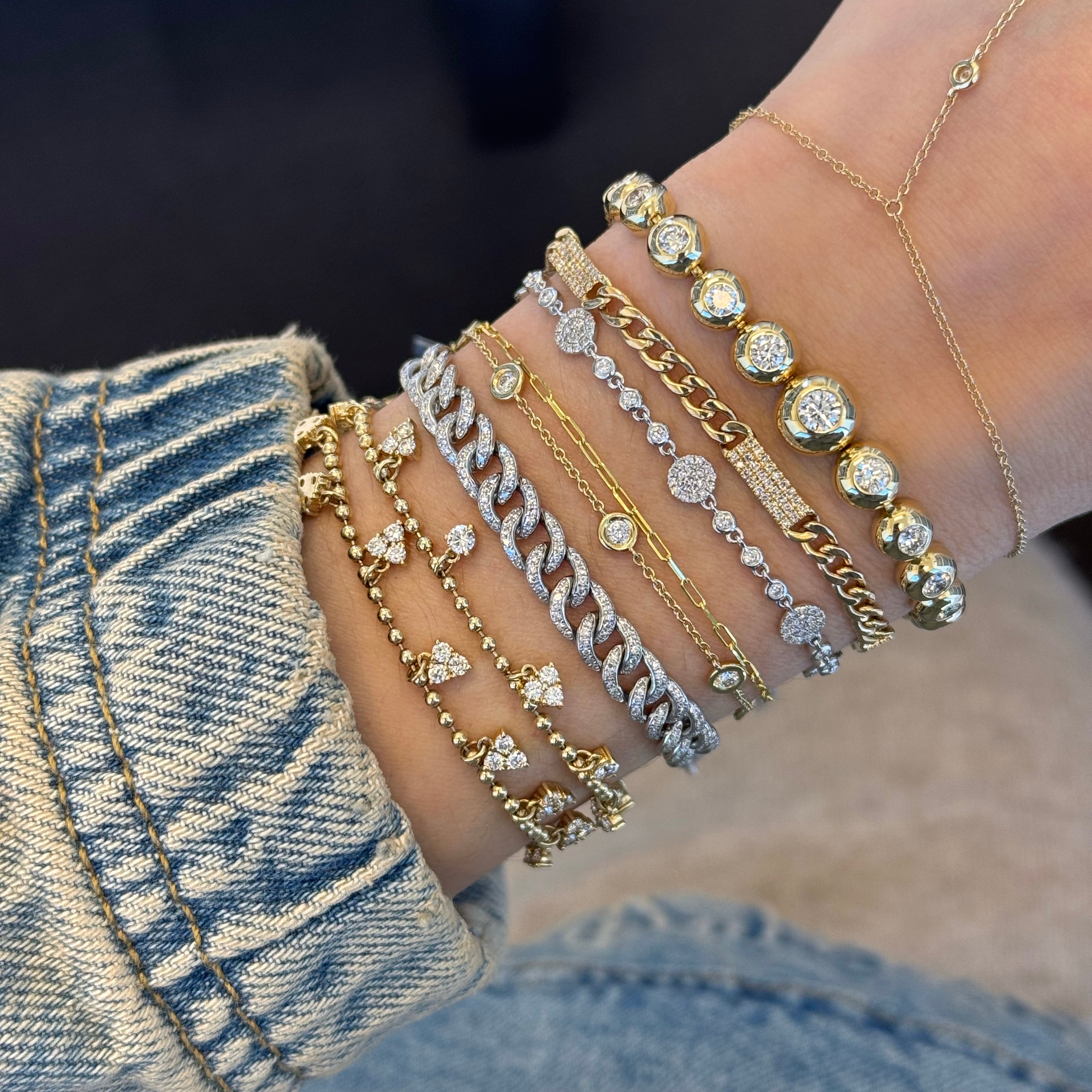Cuban Diamond Bold Bracelet
