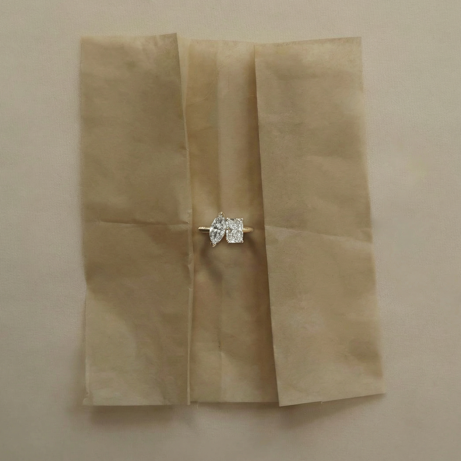 Marquise Radiant Lab Diamond Toi et Moi Ring