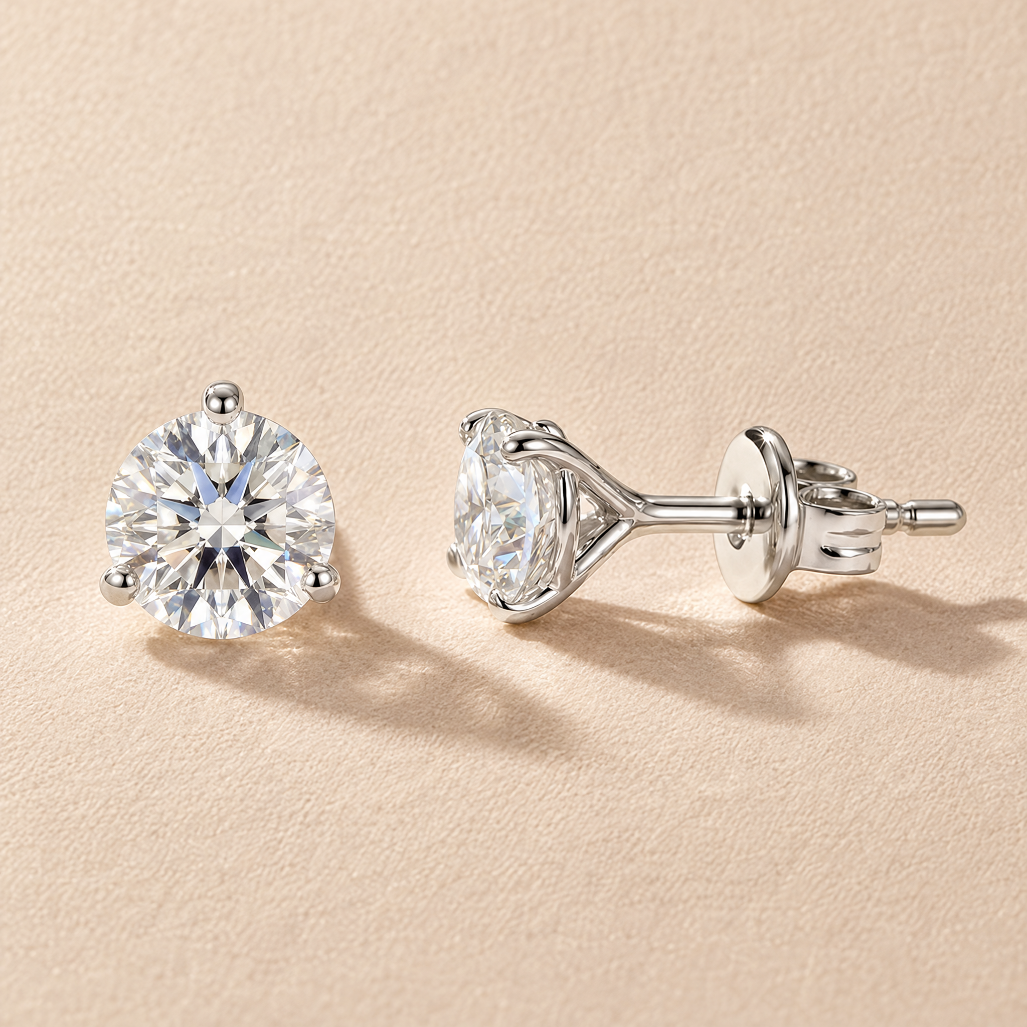 3ctw Lab Diamond Studs (PAIR) - IGI Certified
