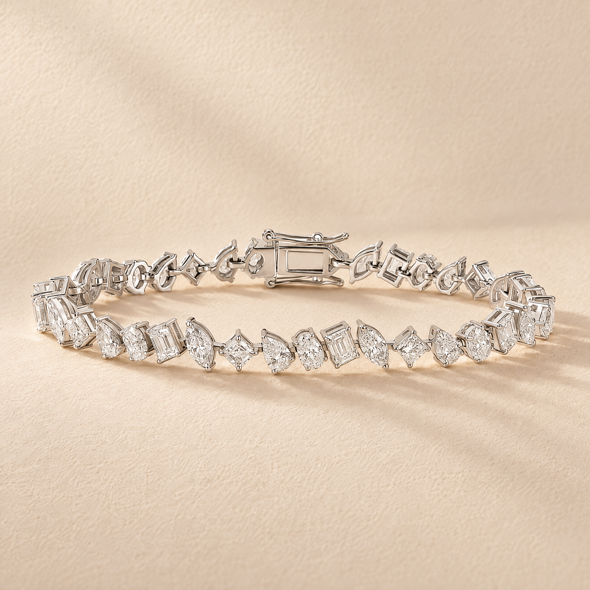Multishape Lab Diamond Tennis Bracelet