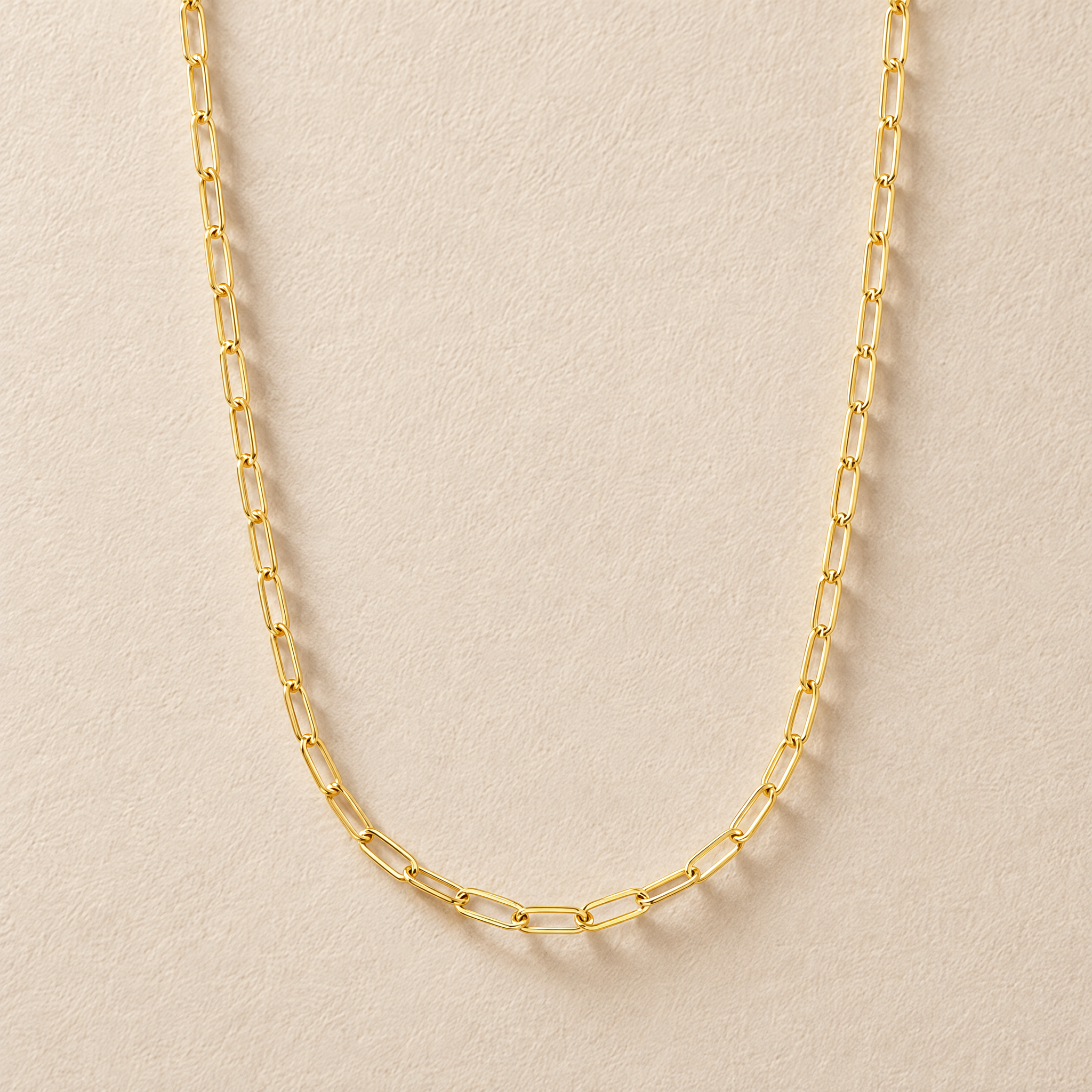 14k 3.2mm Paper Clip Necklace