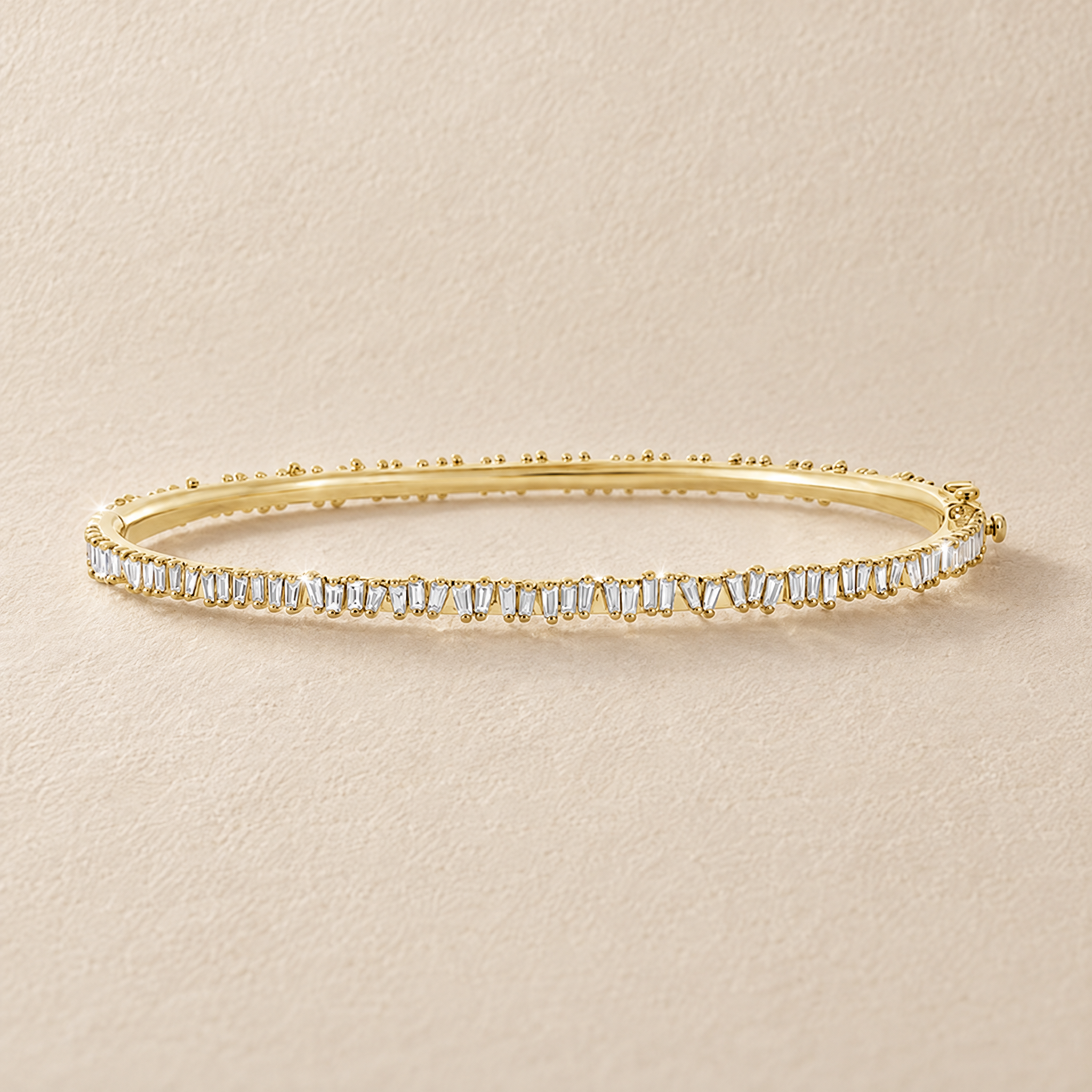 Vertical Baguette Diamond Bangle