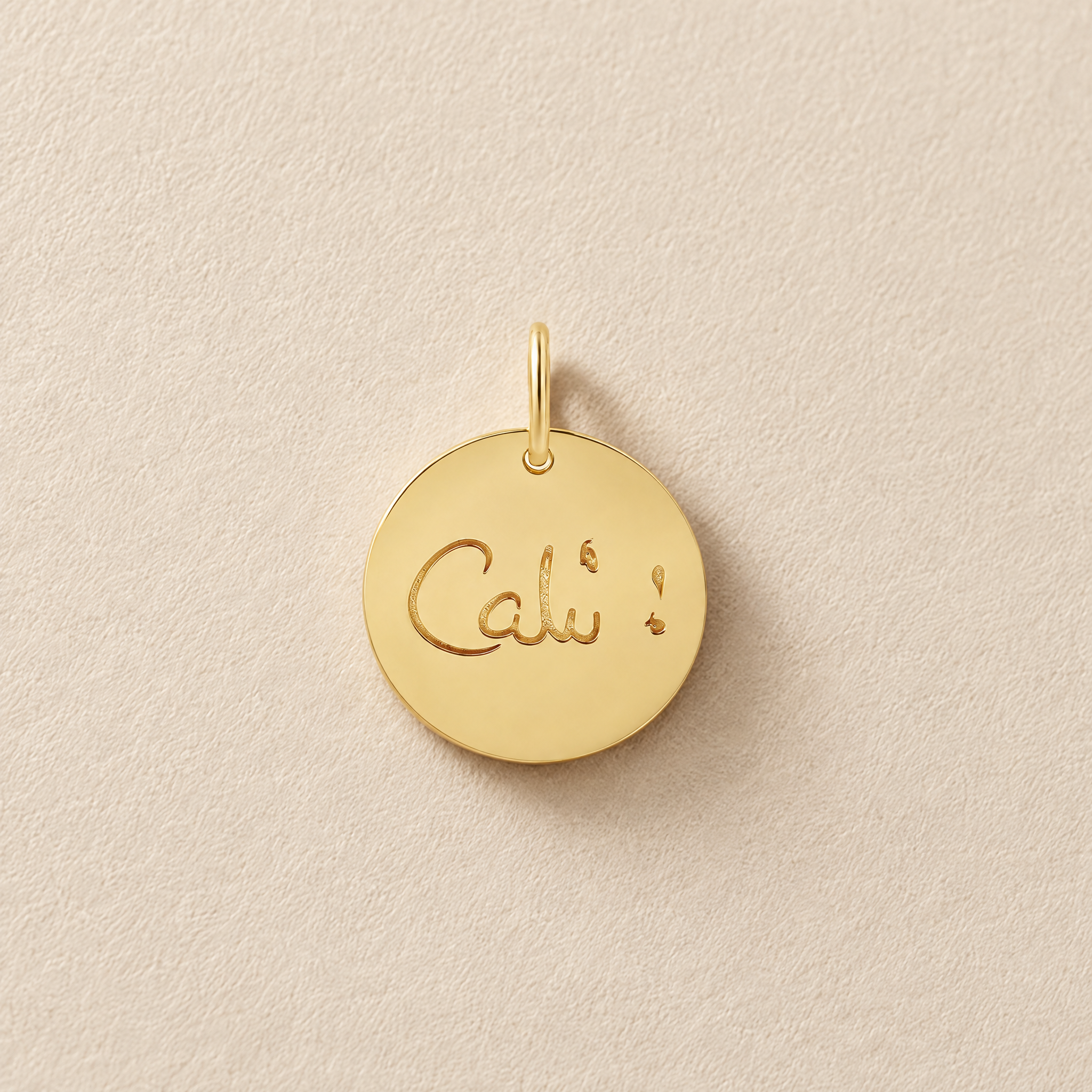Custom Handwriting Disc Charm