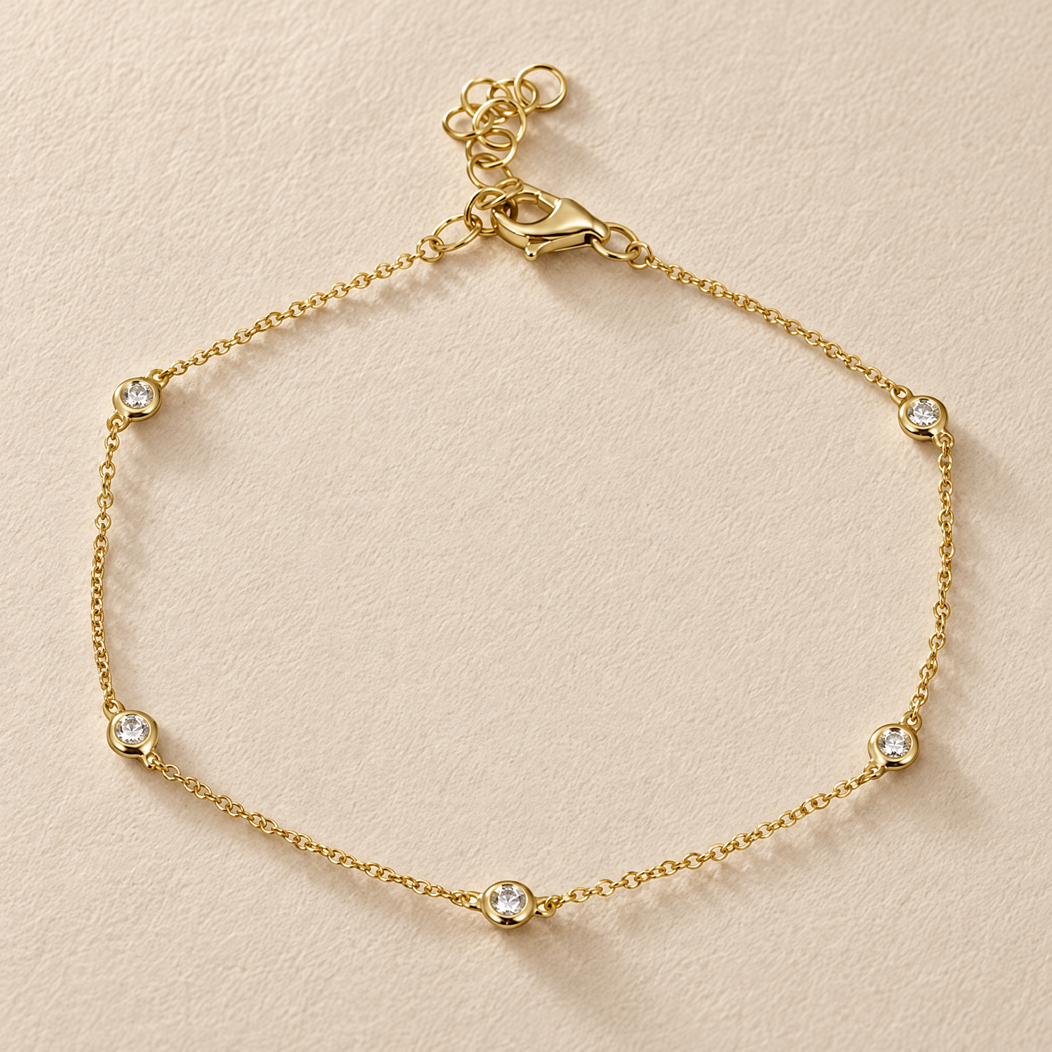 Diamond By The Yard Bezel Accent Bracelet