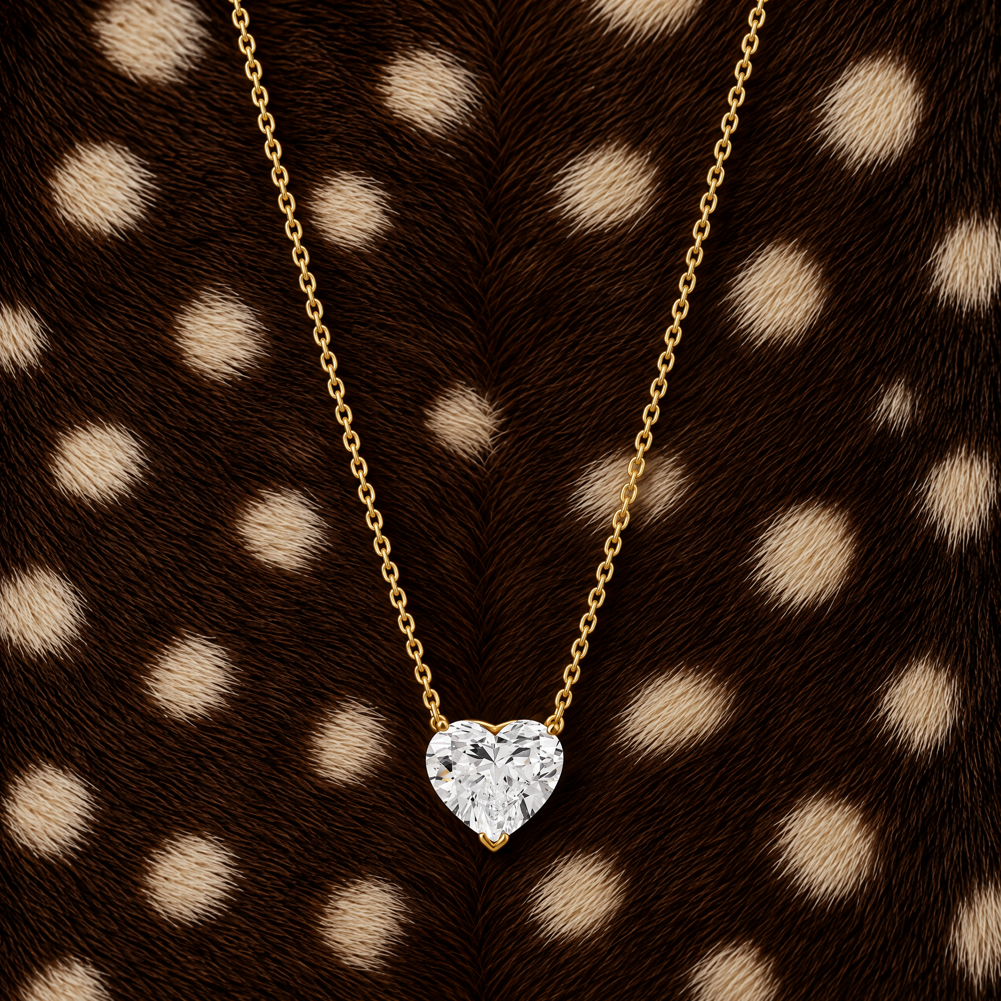 2ct Lab Diamond Heart Cut Solitaire Necklace