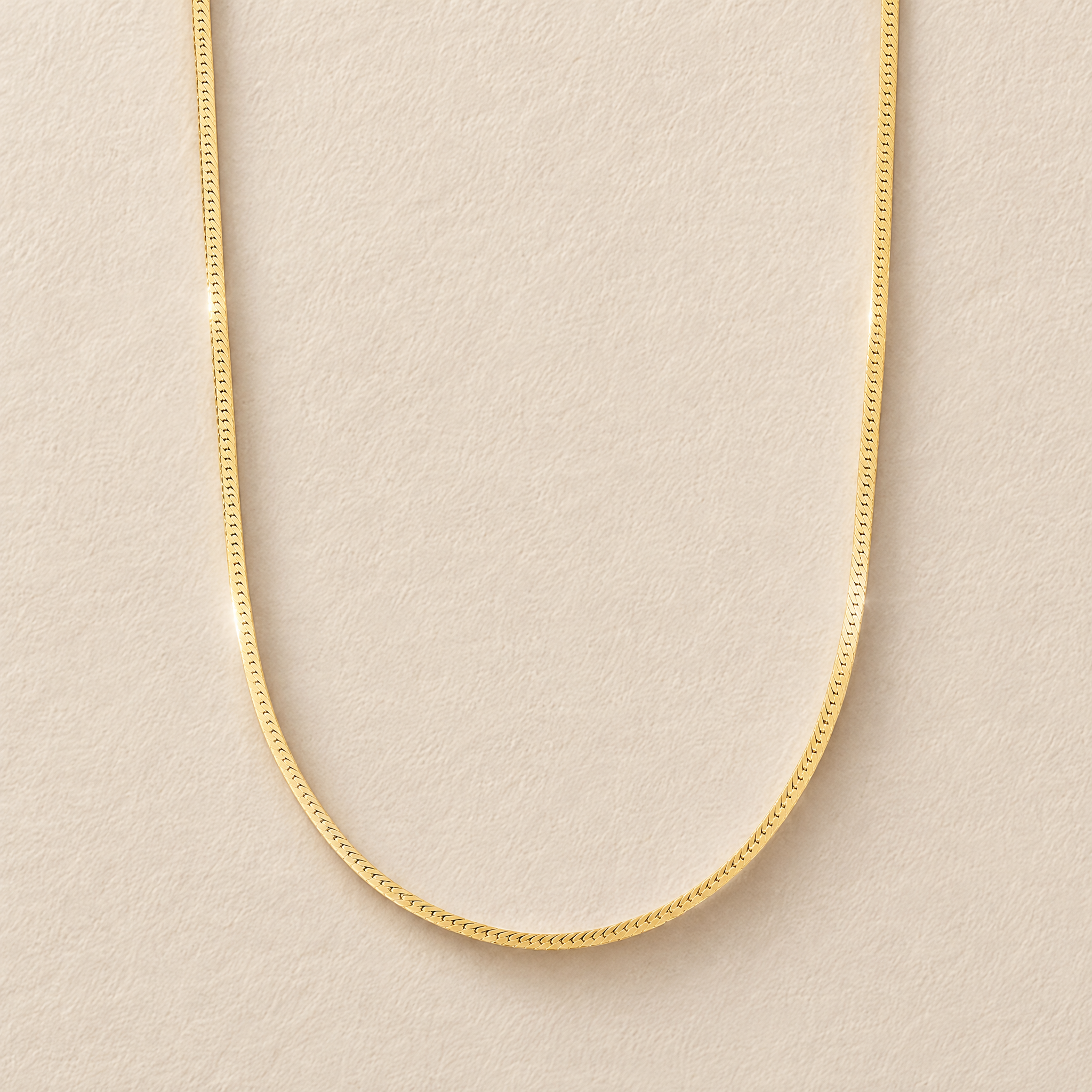 1.5mm Herringbone Chain Necklace