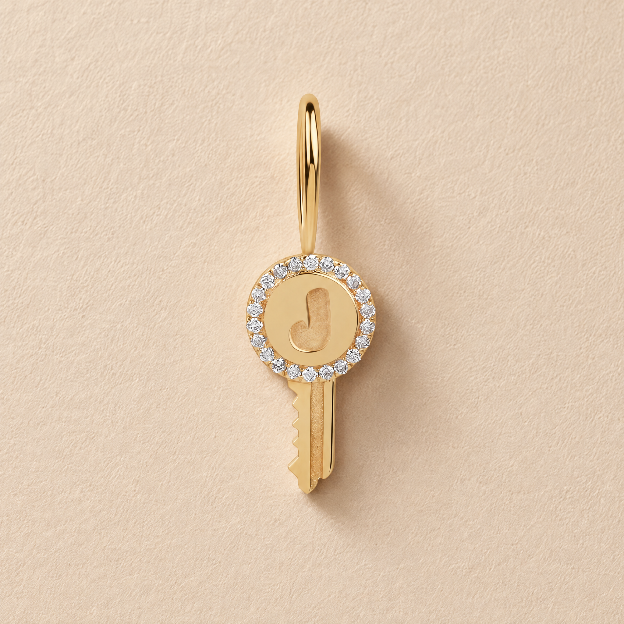 Diamond Initial Key Charm