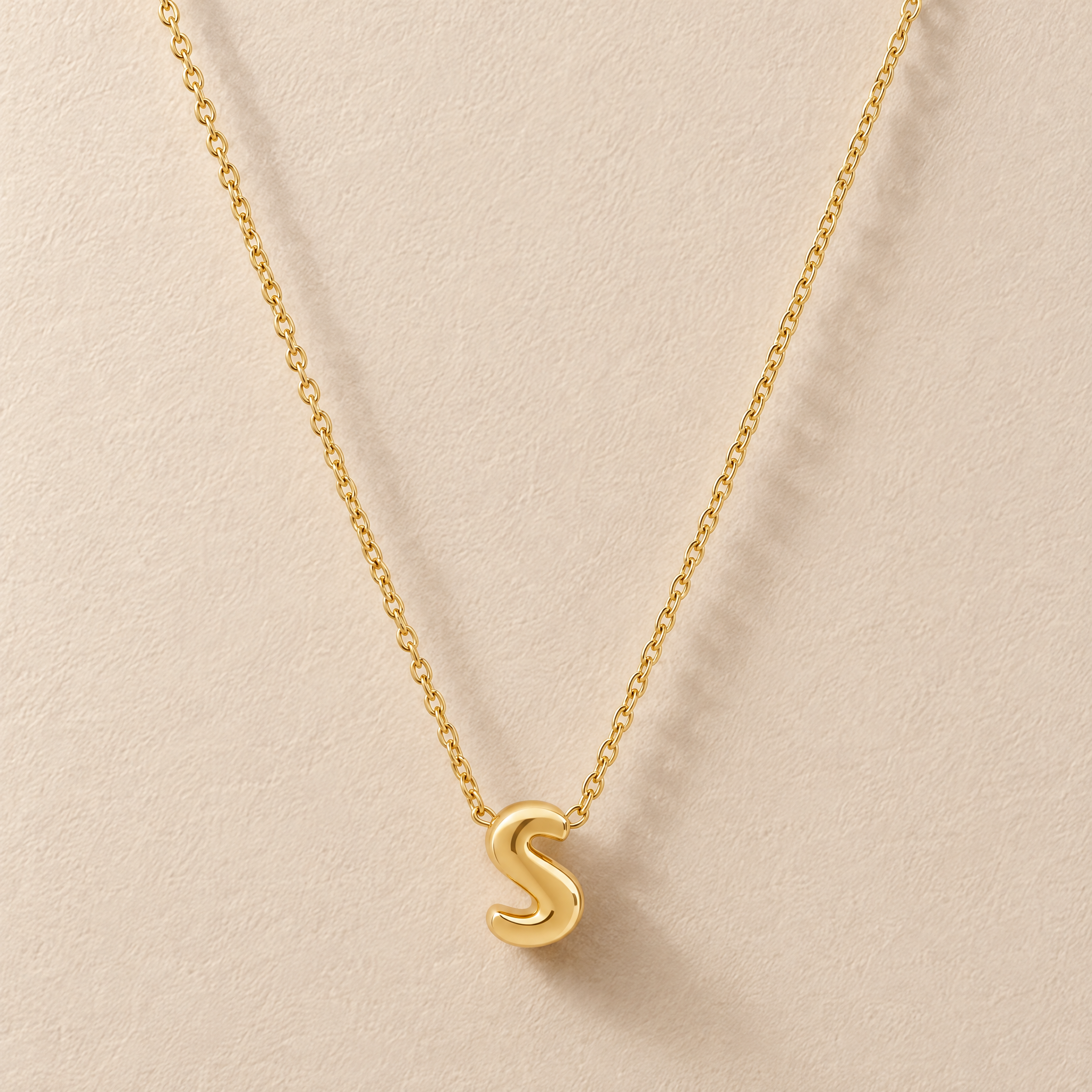 Helium Solid Initial Necklace