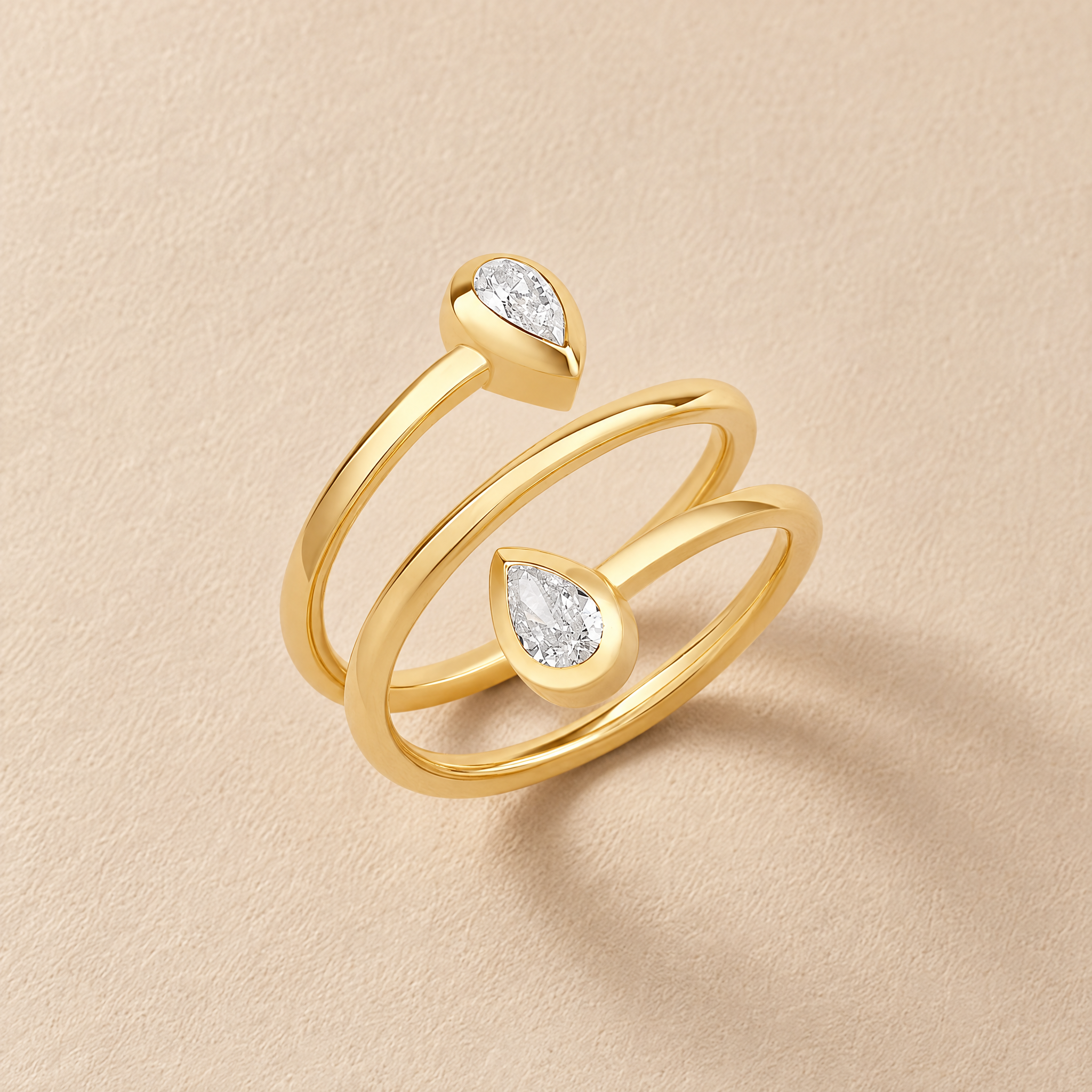 Juliette Multishape Lab Diamond Spiral Ring