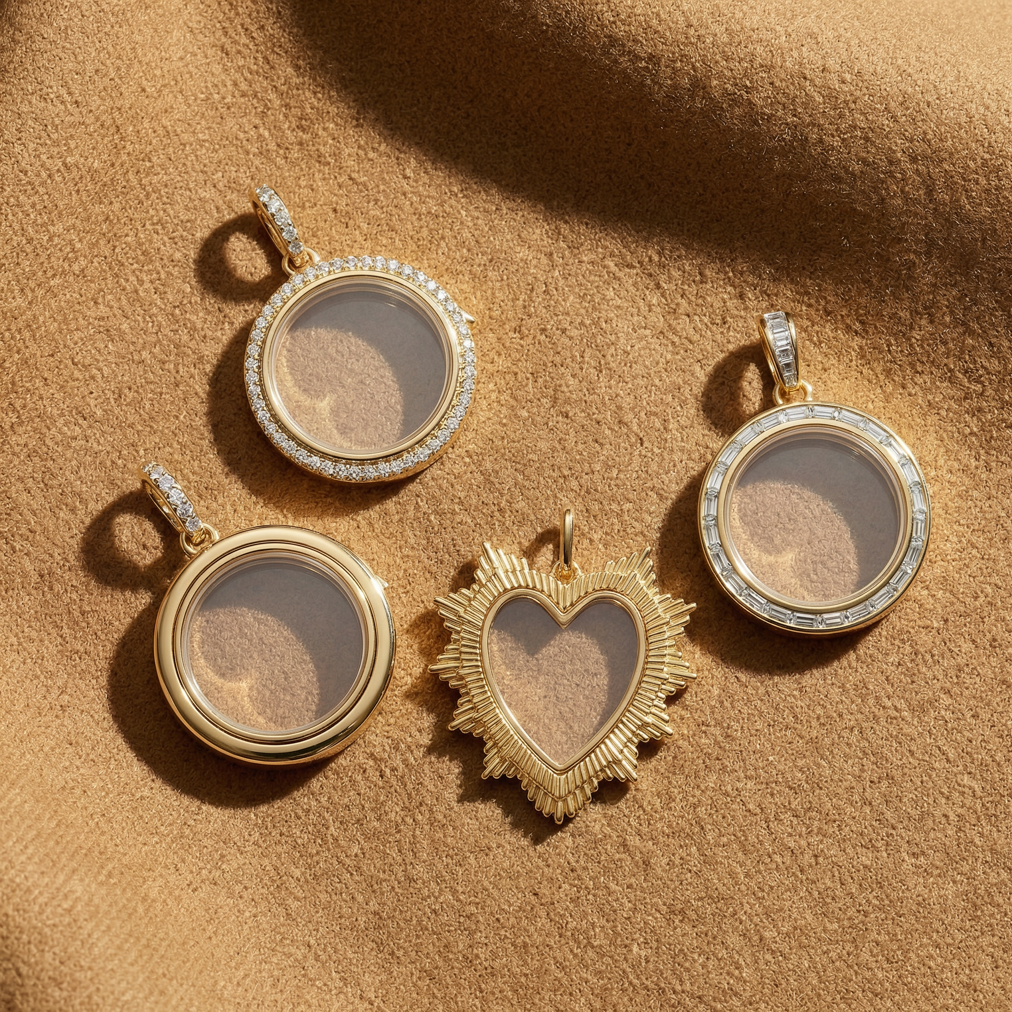 Margaux Mini Heart Glass Charm Locket