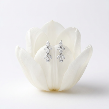 Danielle Flower Lab Diamond Earrings