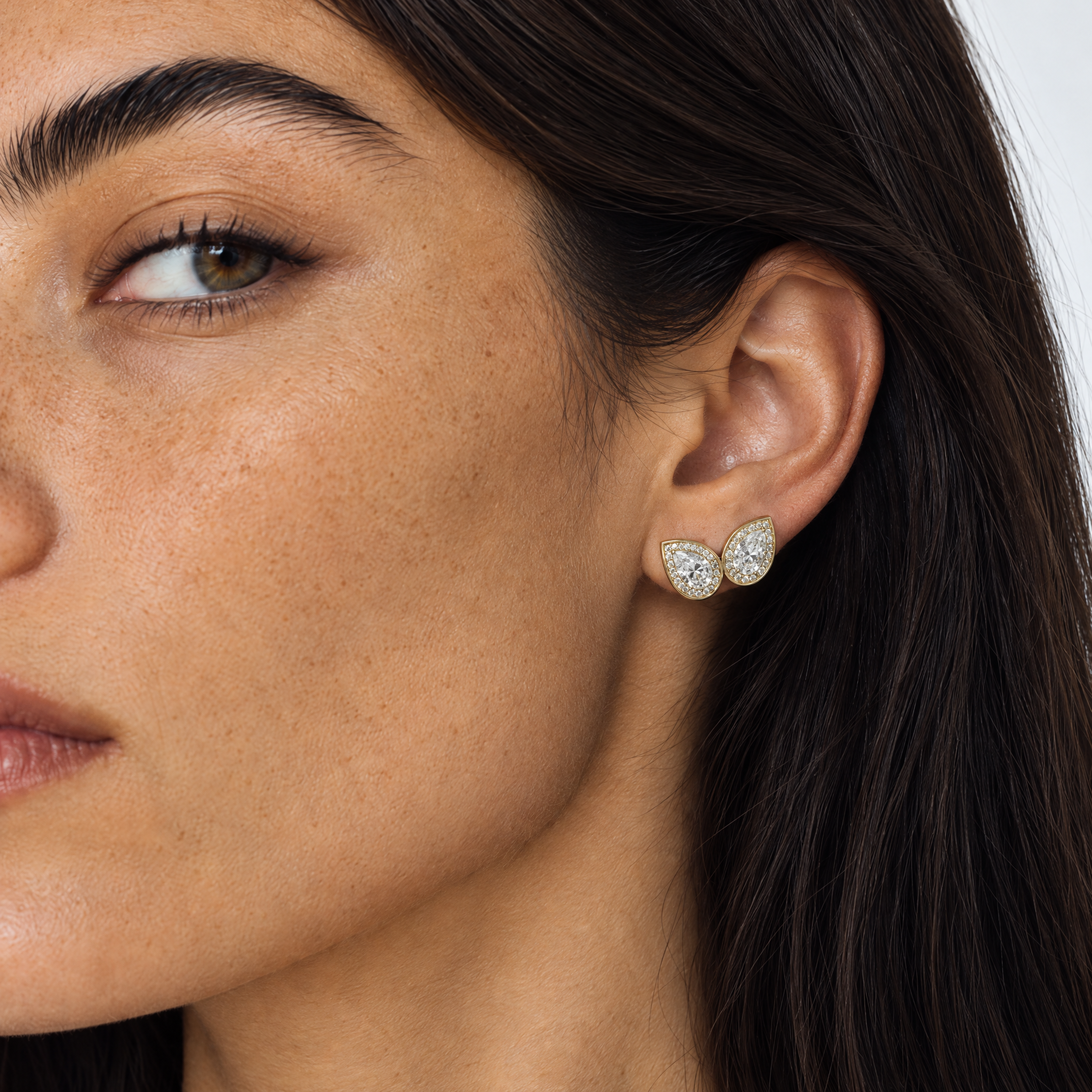 Icon Diamond Pear Studs