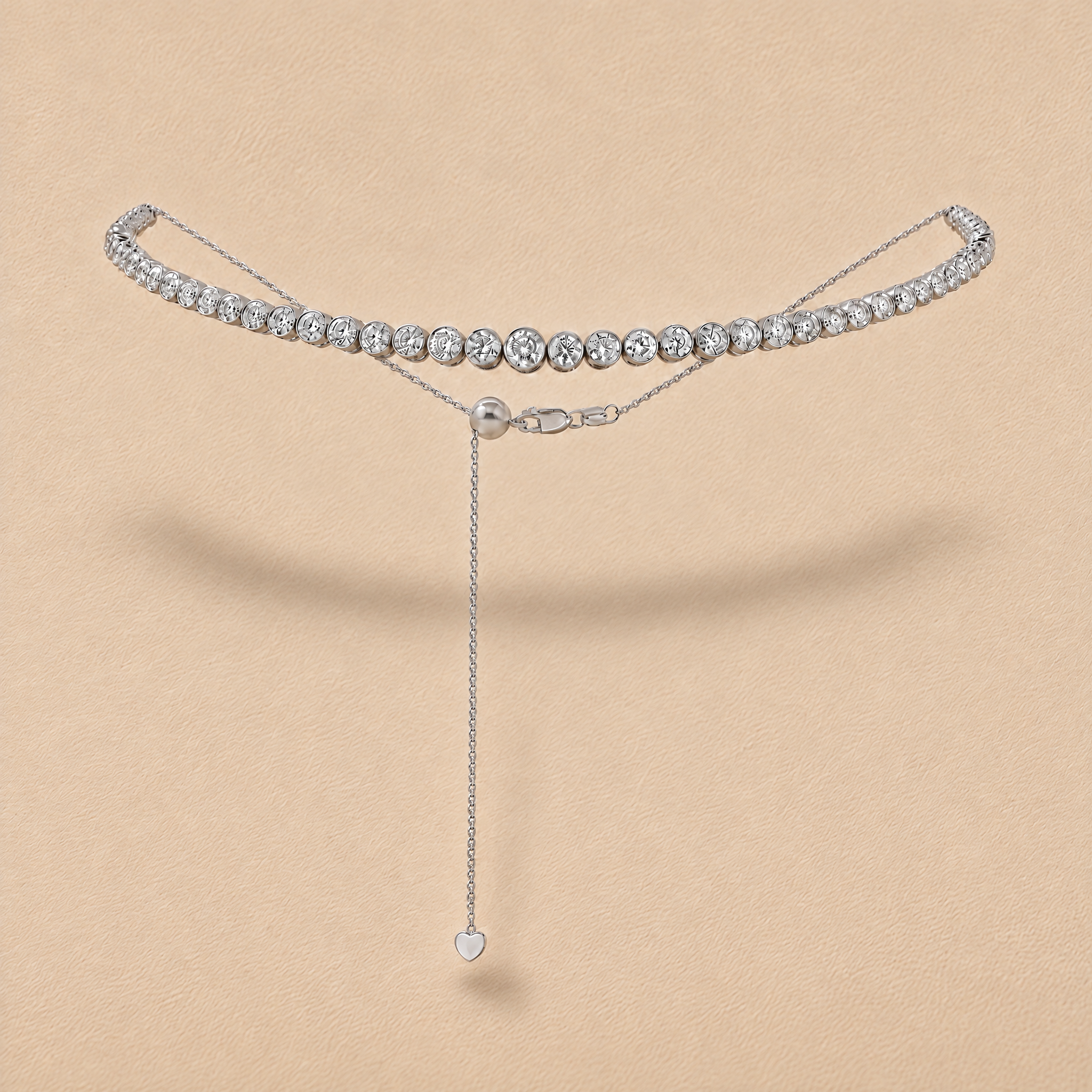 Adjustable Diamond Bezel Tennis Choker