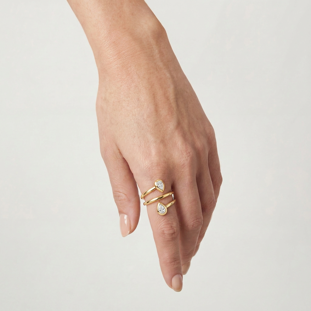 Juliette Multishape Lab Diamond Spiral Ring