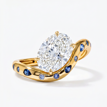 3.01ct Oval Lab Diamond Inlay Ring (IGI Certified)