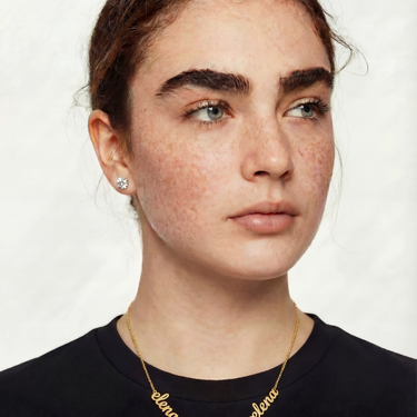 2-Name Necklace with Middle Charm