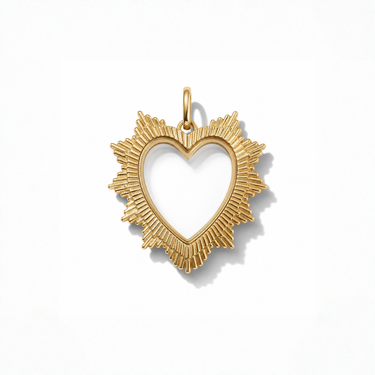 Margaux Mini Heart Glass Charm Locket