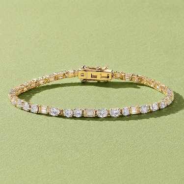 The Gold Bahia Tennis Bracelet - Lab Diamonds