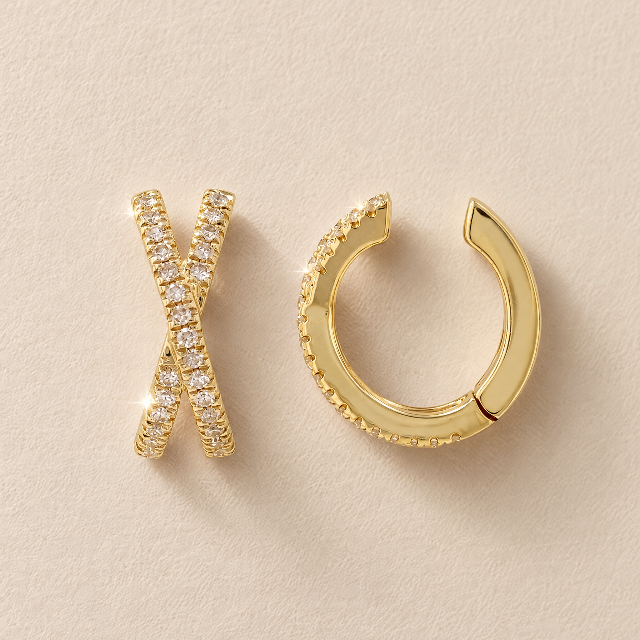 Twisted Pave Ear Cuff (Single)