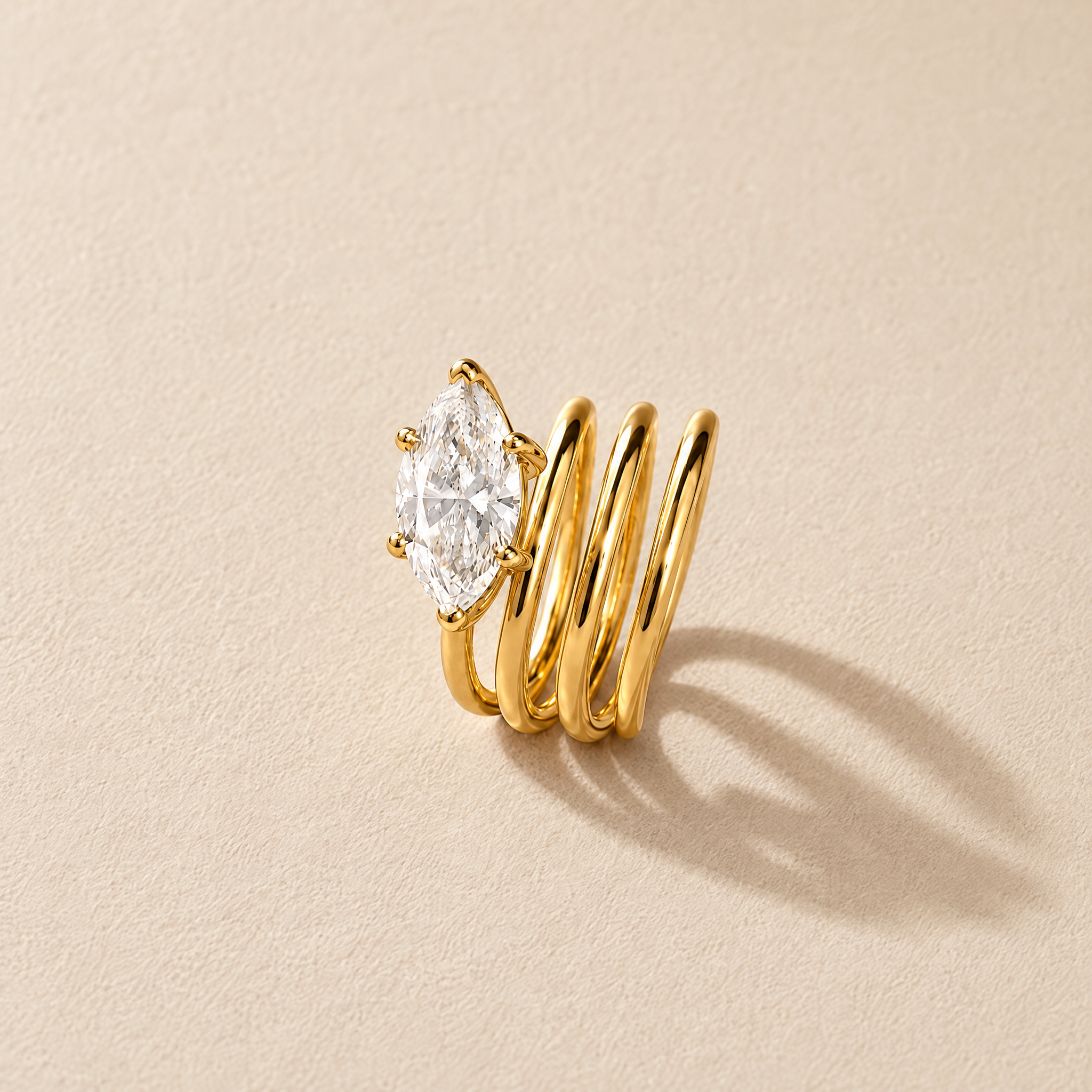 White Remolino Ring