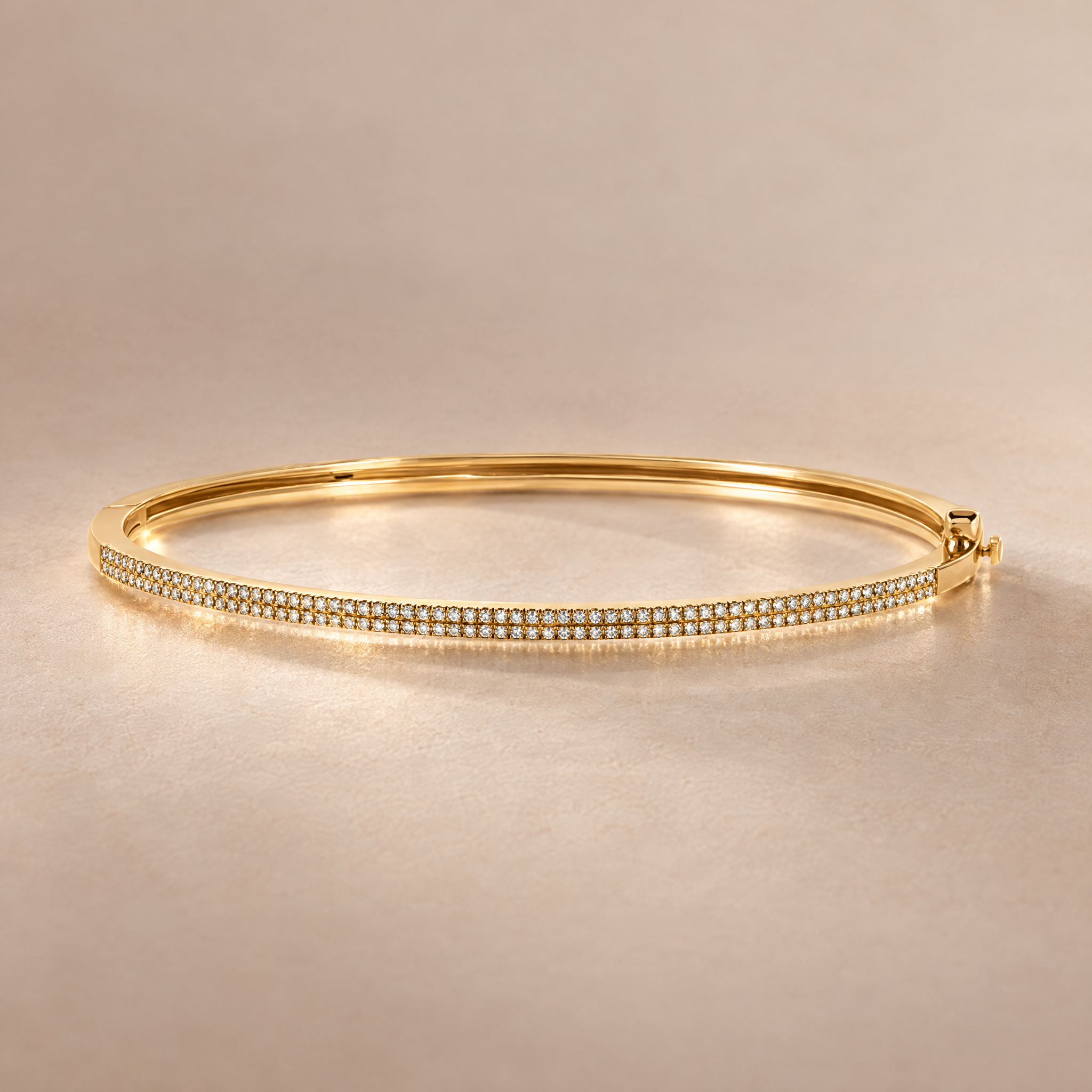 Double Row Diamond Bangle
