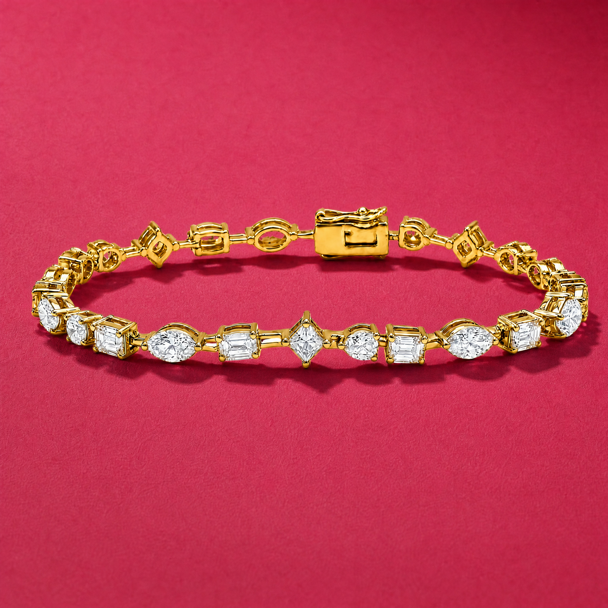 Mixed Diamond Tennis Bracelet