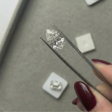 3.03ct Pear Lab Diamond Big Wave Ring (IGI Certified)