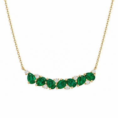 Emerald and Natural Diamond Necklace
