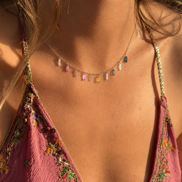 Adjustable Gemstones Necklace (Natural)