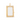 14k Gold Fluted Rectangle Glass Charm Locket