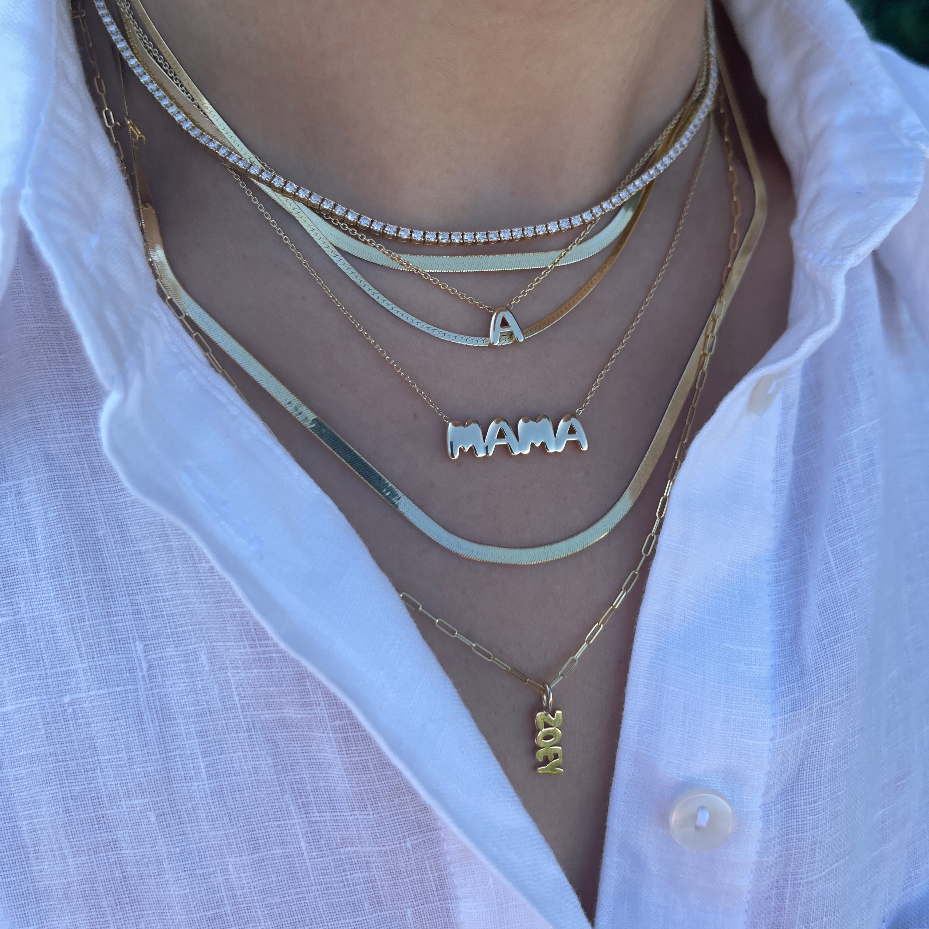 - 1.5mm Herringbone Chain Necklace -