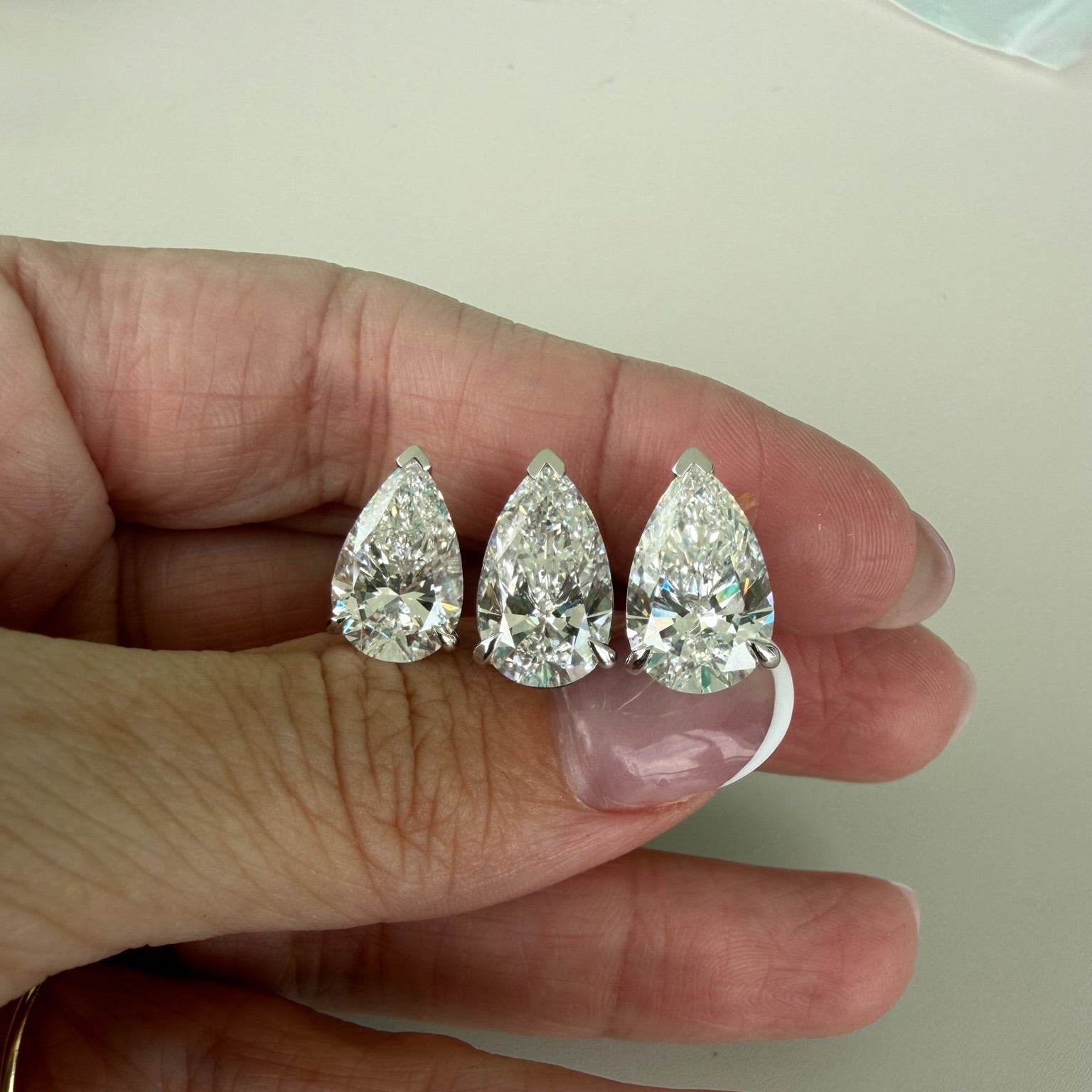 8ctw Lab Diamond Pear Studs - IGI Certified
