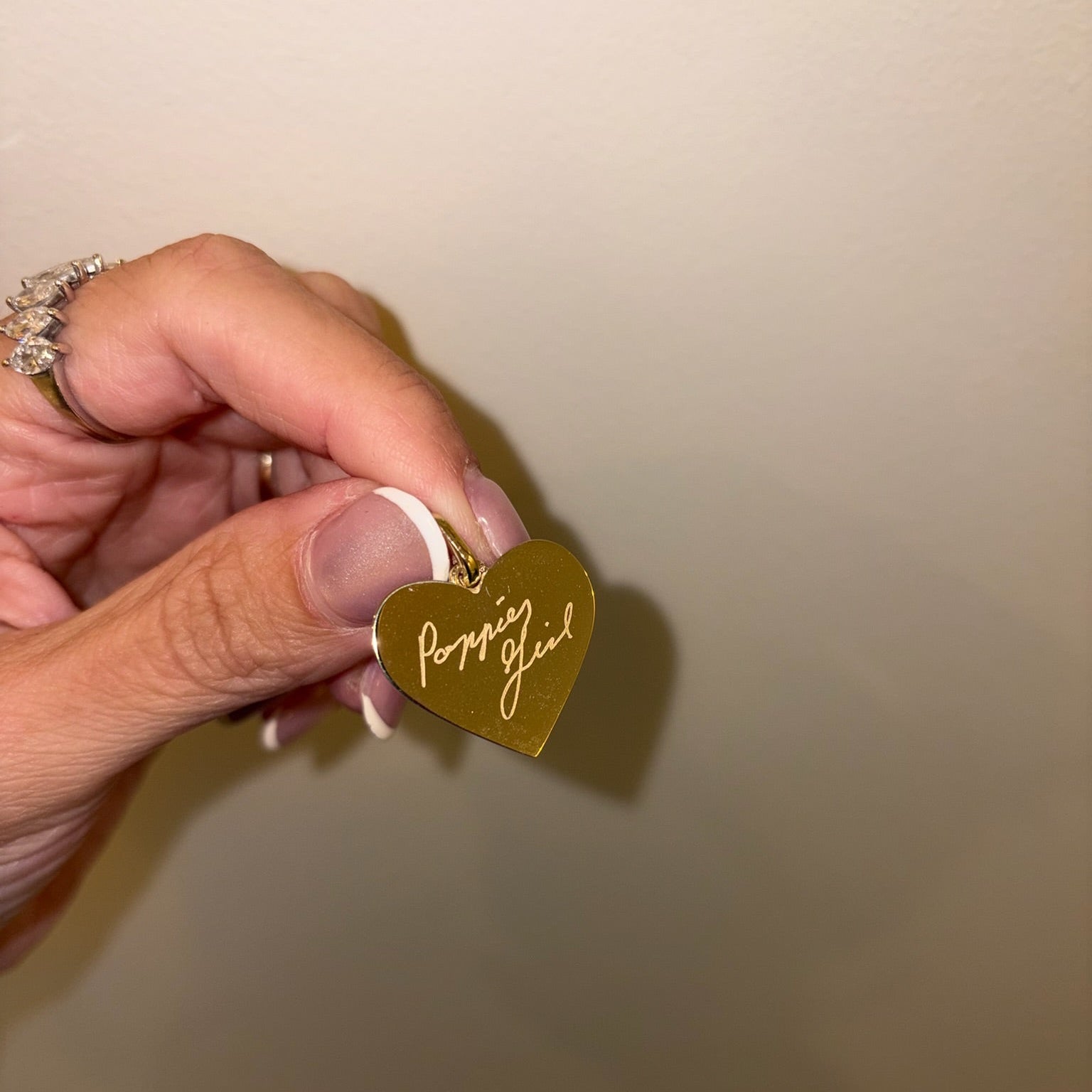 Handwriting Heart Charm