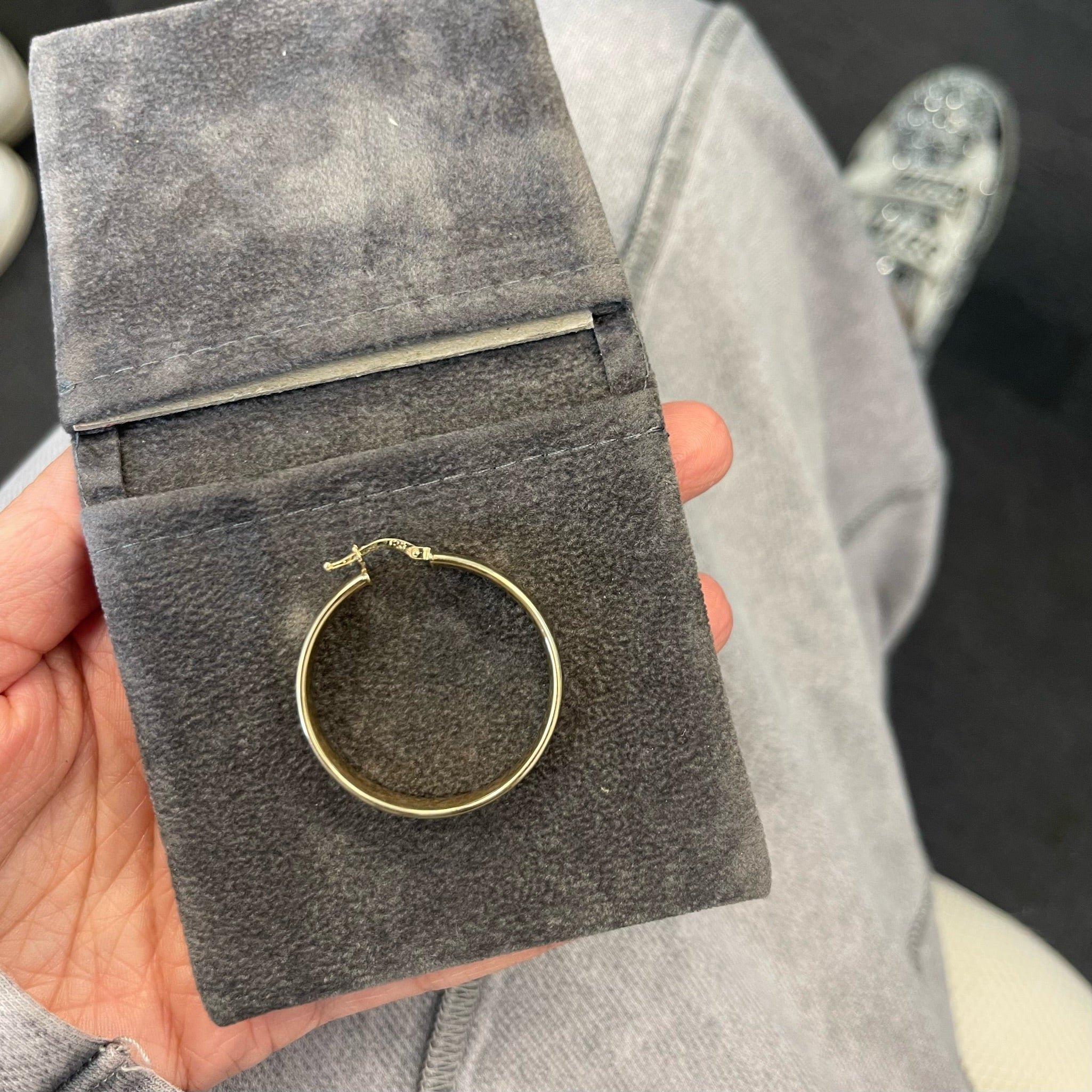 - Flat Hoop Earrings -