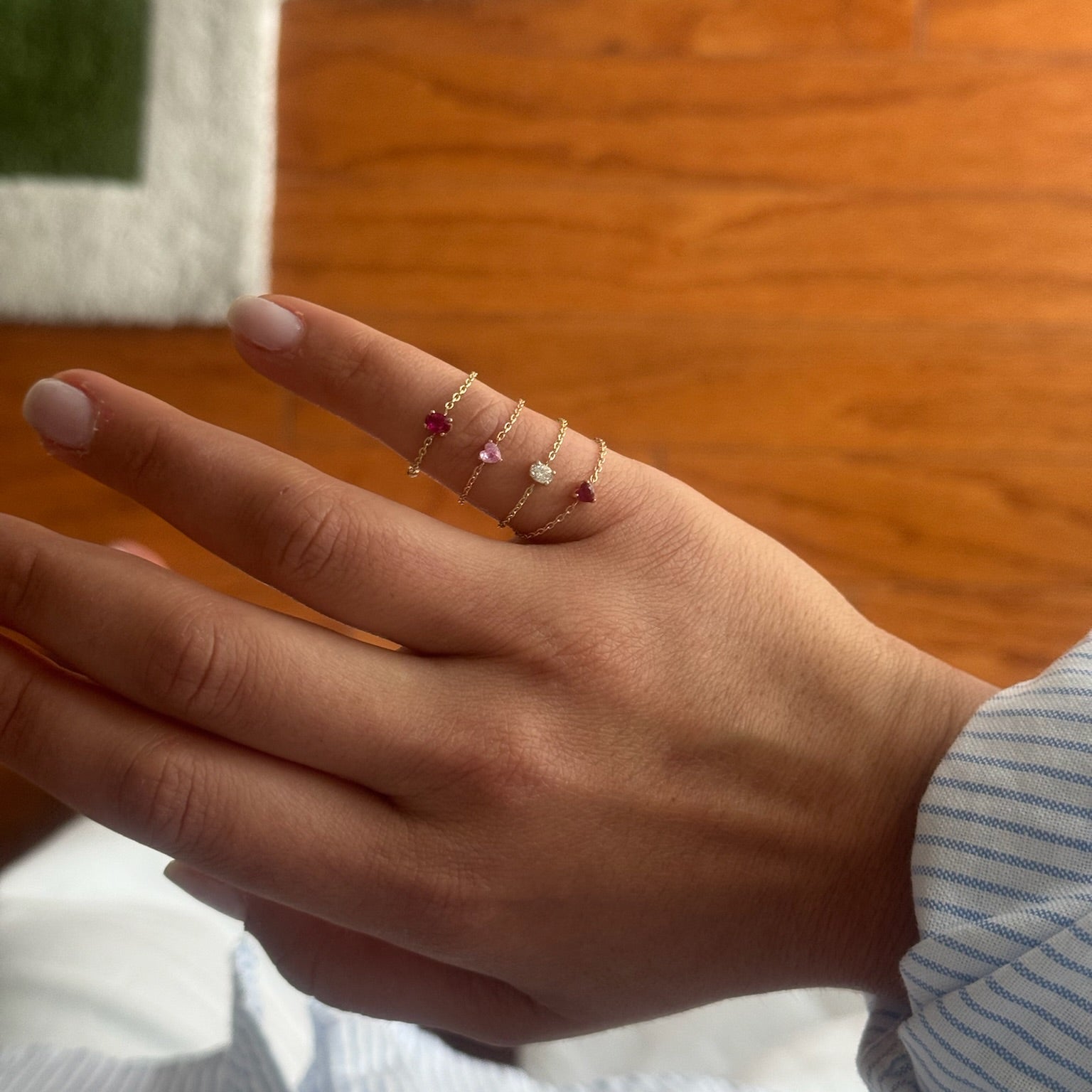 Tiny Treasures Gemstone Adjustable Ring