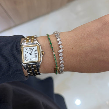 18k Gold Multishape Lab Diamond Tennis Bracelet