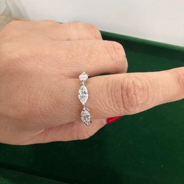 Marquise Lab Diamond Stacking Ring