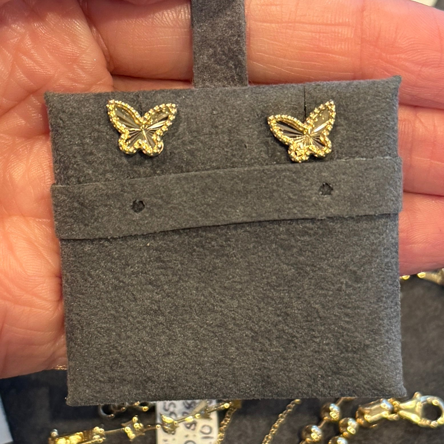 - Fluted Butterfly Studs -