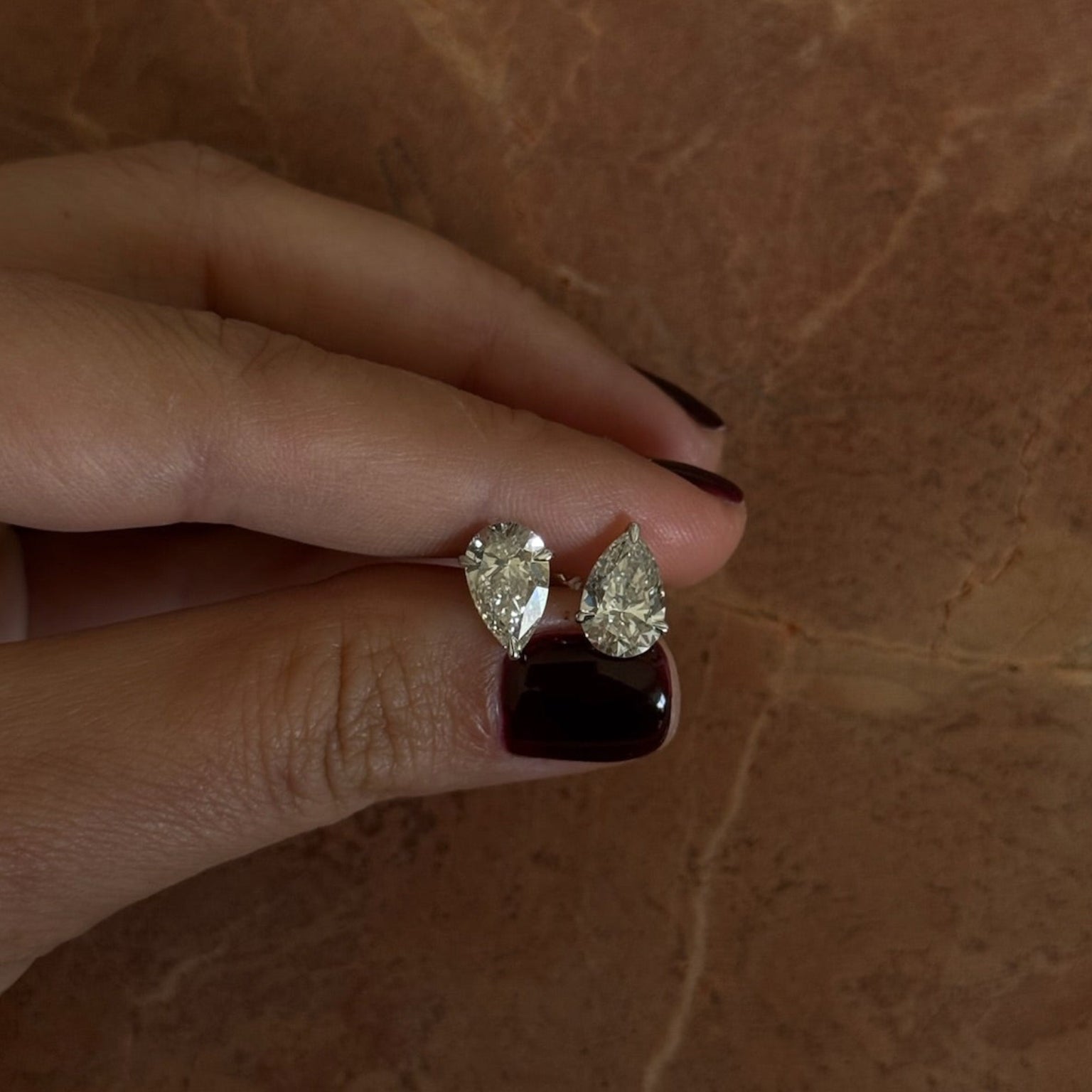 4ctw Lab Diamond Pear Studs