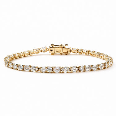 The Gold Bahia Tennis Bracelet - Lab Diamonds