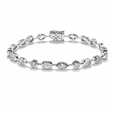 The White Concha Tennis Bracelet - Lab Diamonds