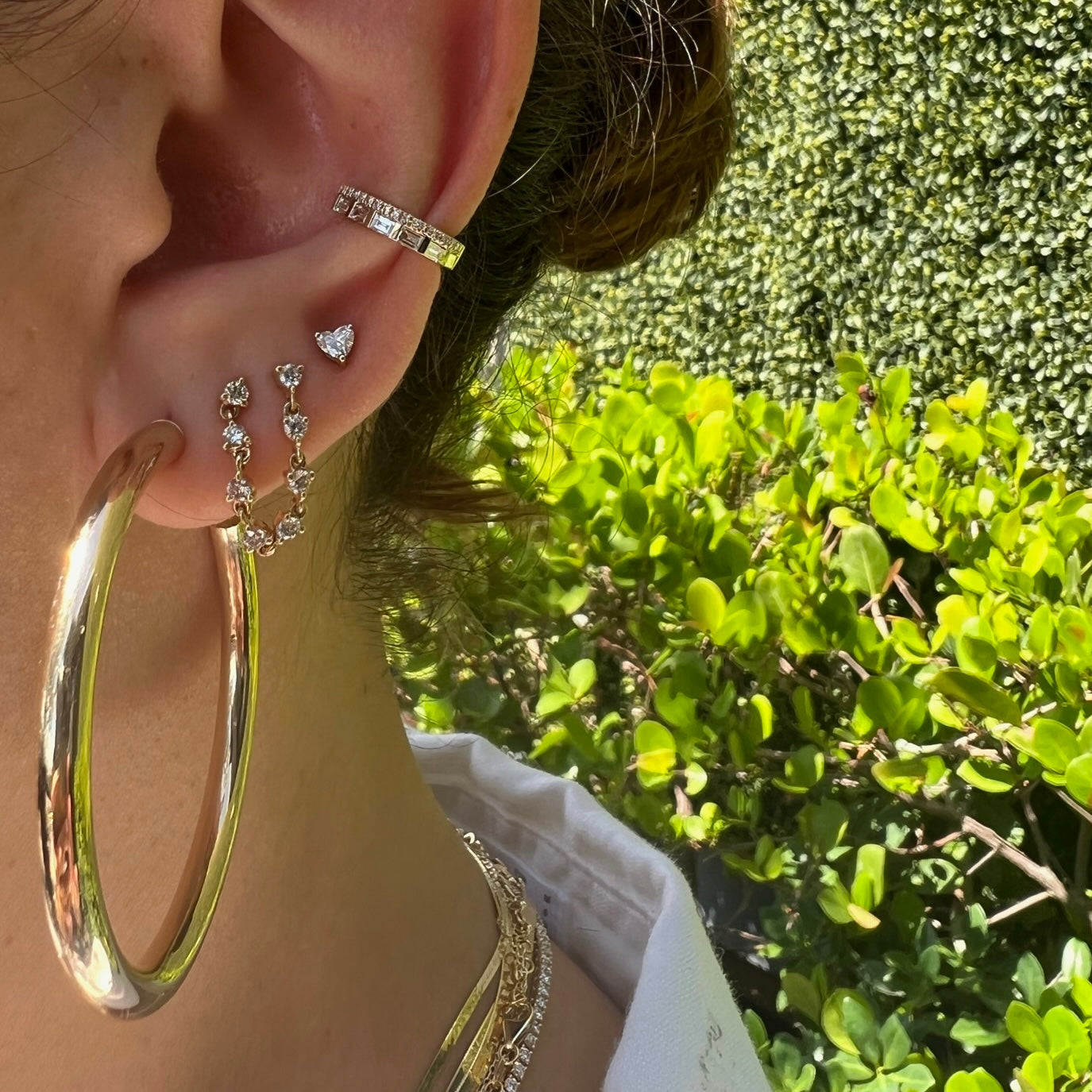 - Diamond By The Yard Earring Chain Stud -
