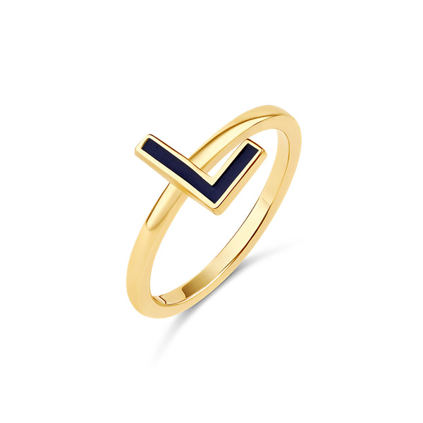 Enamel Initial Ring – 770 Fine Jewelry