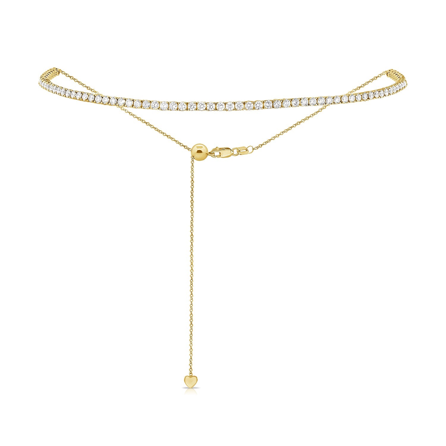 - 3.89ct Adjustable Bolo Diamond Tennis Choker -