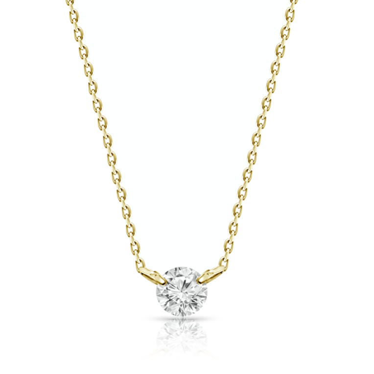- 0.3ct Floating Diamond Solitaire Necklace -