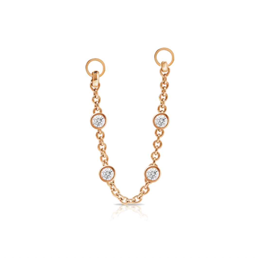 By the Yard Chain Stud Earring Charm