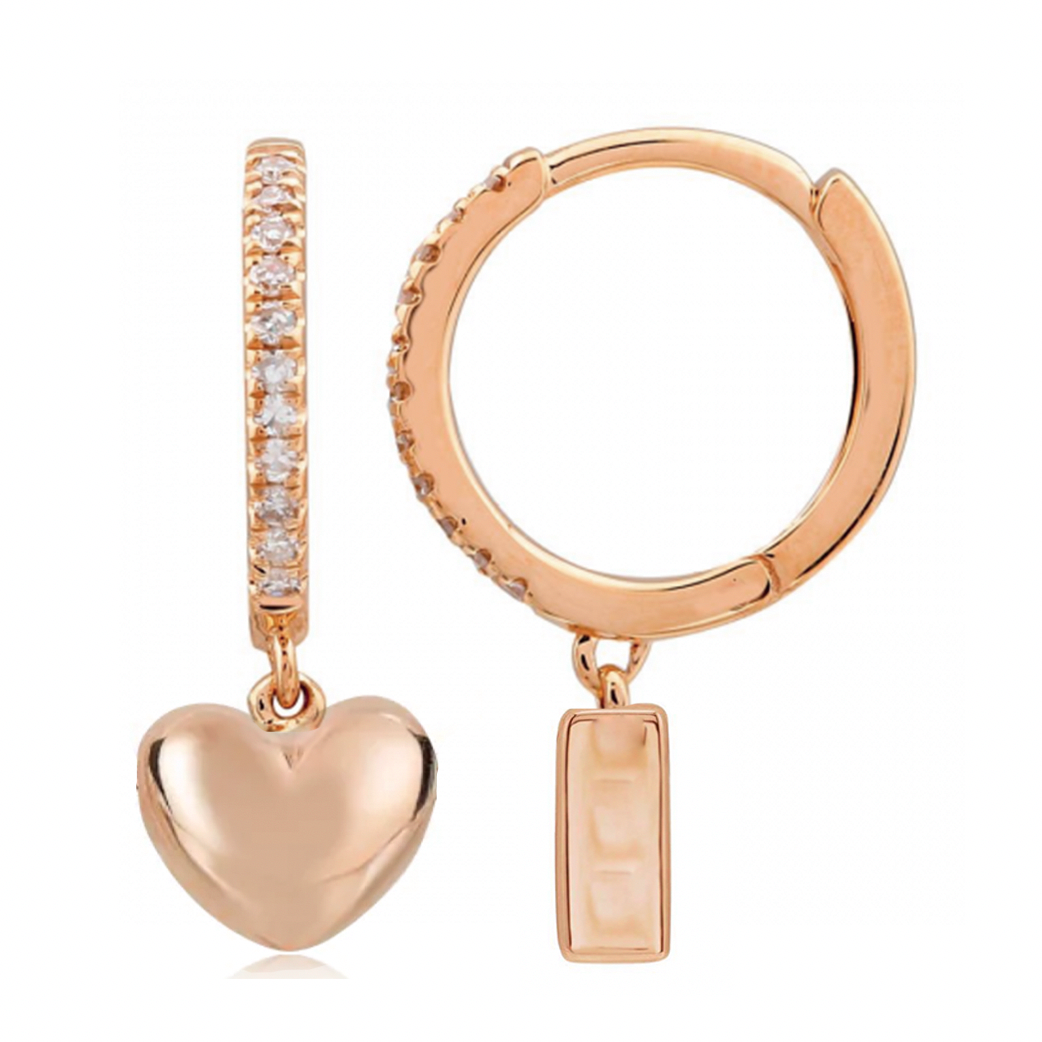 Bold Helium Charm Diamond Huggies