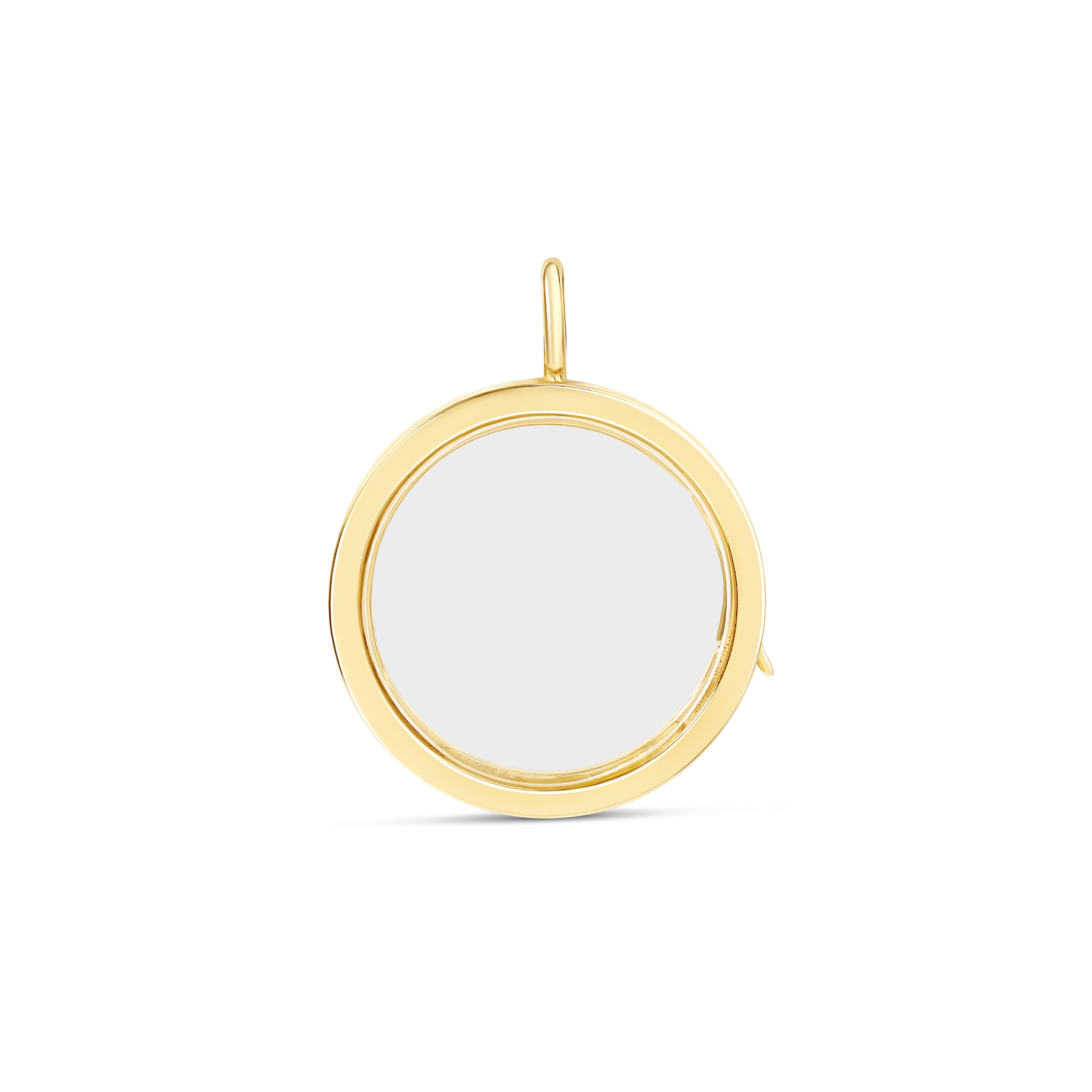 Gold Round Glass Floating Charm Locket | Eve's Addiction