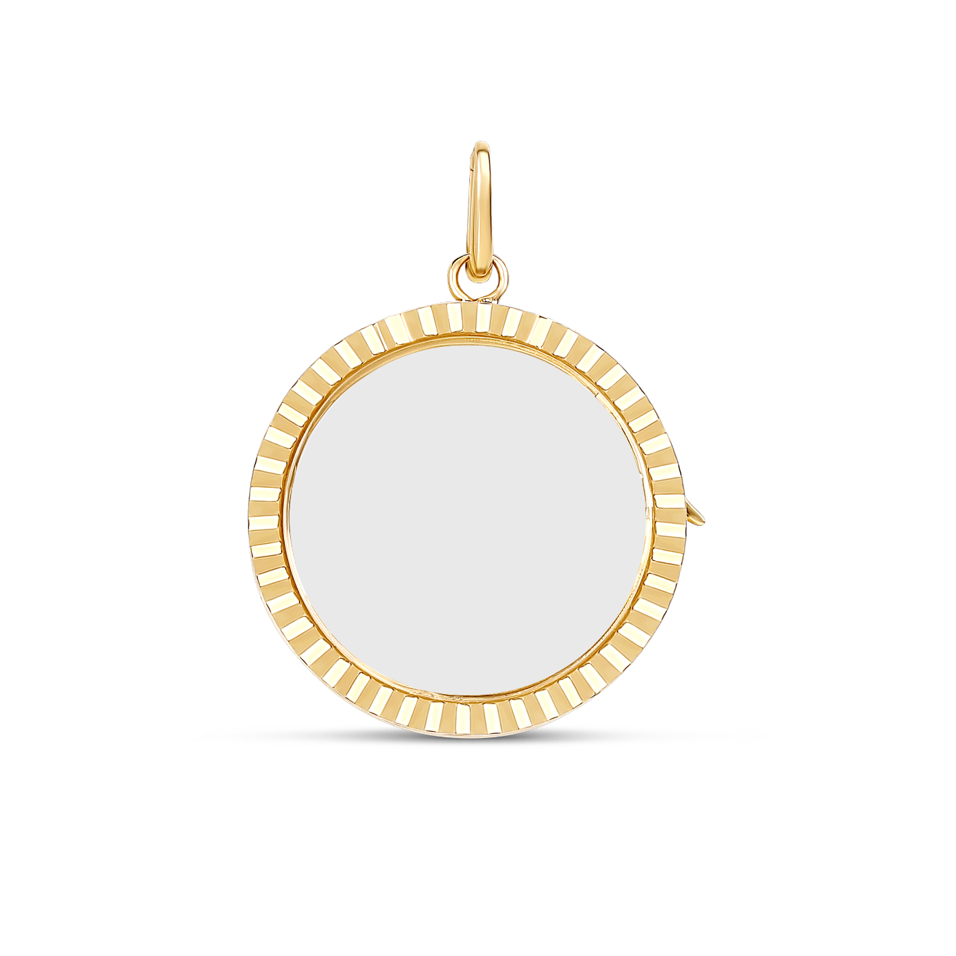 14k Gold Fluted Charm Locket